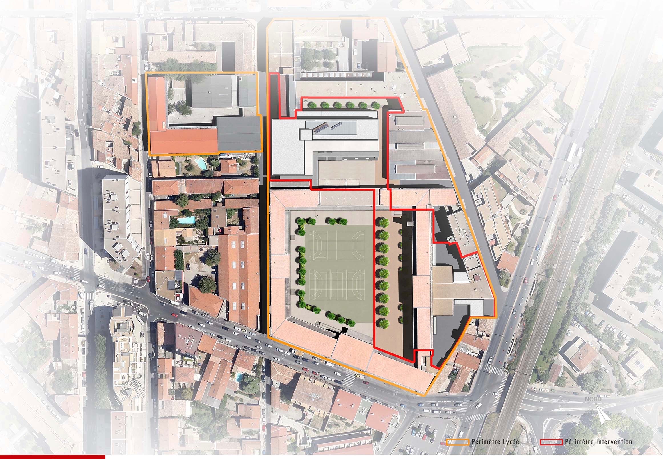 P:495C-14-Restructuration Lycée Dhuoda NimesConcoursPieces graphiquesBat.G_1.2Pension_2014-11-23 Plan Masse 500 - A2 (1)